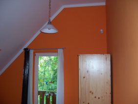 Narancs-fehér hálószoba 1
